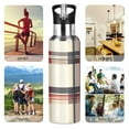 thumbnail image 7 of Yayeee 20oz Insulated Water Bottle Double Wall Stainless Steel with Flip Straw Lid, Red Tartan, 7 of 7