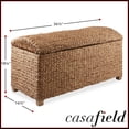 thumbnail image 7 of Casafield 36" Storage Trunk with Curved Lid, Safety Hinge - Cinnamon, Water Hyacinth Wicker Storage Chest Basket for Bedroom, Entry Way, Living Room, 7 of 7