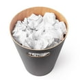 thumbnail image 3 of Umbra Woodrow Trash Can 2-Gallon (7.5 L) Capacity,Natural/Charcoal, 3 of 9