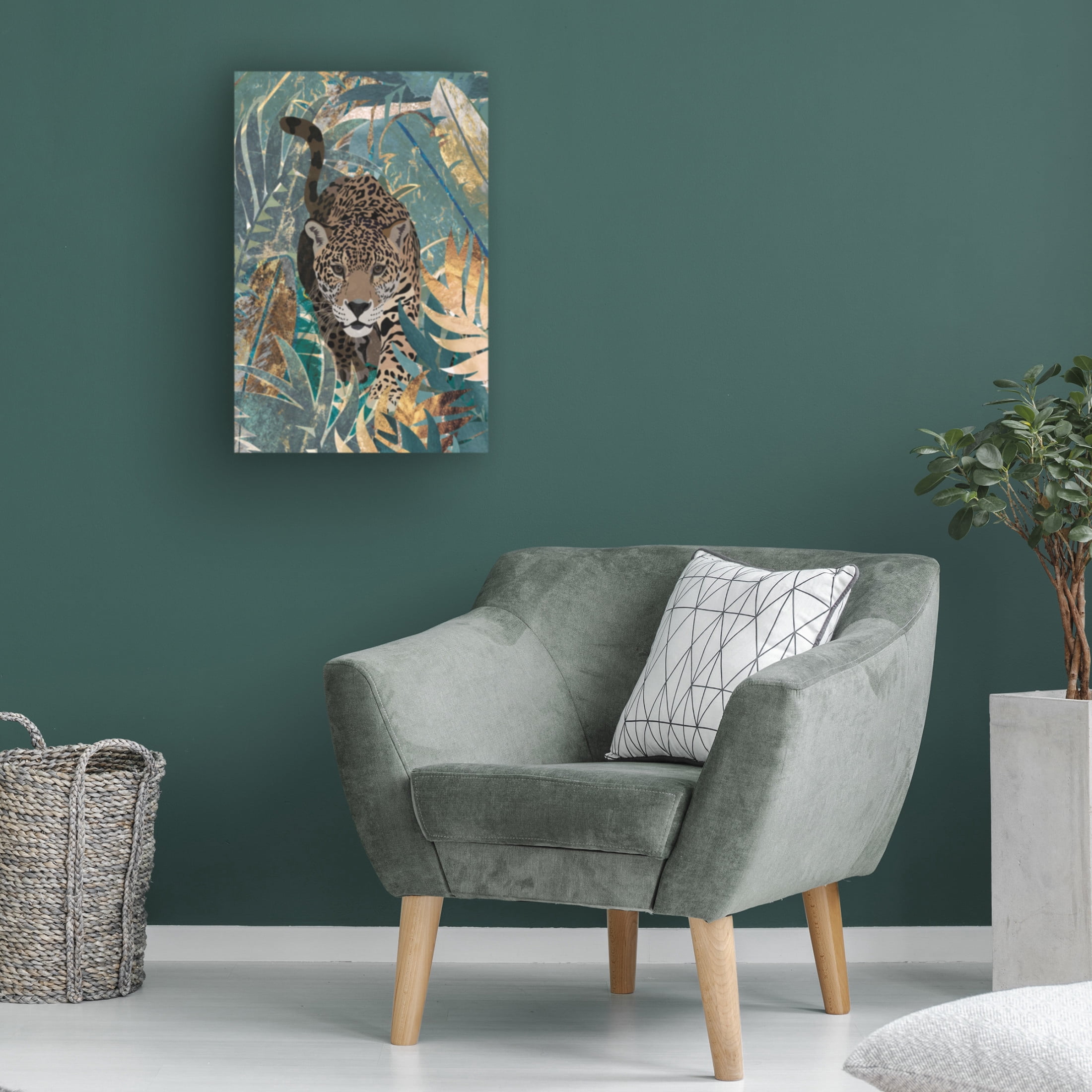 Trademark Fine Art Sarah Manovski Jaguar Jungle 2 Canvas Wall Art