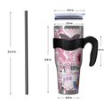 thumbnail image 4 of 40oz Tumbler,Pink Breast Cancer Insulated Tumblers with Removable Handle,Stainless Steel Double Vacuum Coffee Tumbler Cup with Straw for Home,Office,Travel,Party, 4 of 5