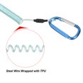 thumbnail image 4 of Uxcell 6.6ft Fishing Lanyard Coiled Ropes Retractable with Metal Clip Keychain Light Blue 2 Pack, 4 of 6