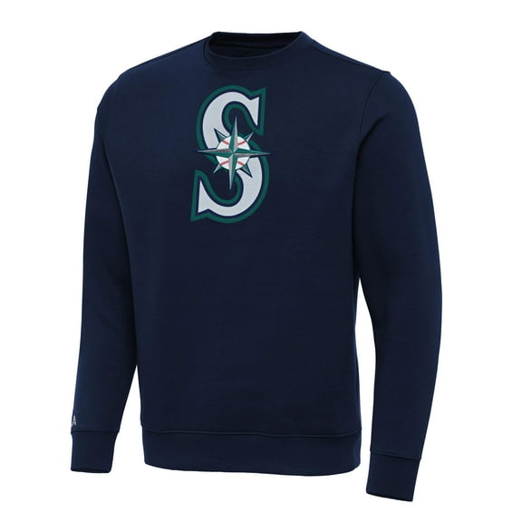 Men's Antigua Navy Seattle Mariners Big & Tall Victory Pullover Sweatshirt