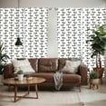 thumbnail image 2 of Ambesonne Dachshund Window Curtains, Dogs Pattern Lines, Each 28" W x 84" L, Dark Taupe Grey White, 2 of 5