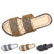 thumbnail image 5 of Bmisegm Women Sandals Fashionable New Pattern Sequin Decoration Flat Bottomed Open Toe Breathable and Comfortable Non Slip Summer Casual Shoes Womens Sandals Summer Black 7, 5 of 9
