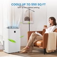 thumbnail image 4 of Powerful 12,000 BTU Portable Air Conditioner – 3-in-1 Cooling, Fan & Dehumidifier – Cools Large Rooms up to 550 Sq.Ft – Digital Display, Remote, Sleep Mode, 24H Timer, Window Kit, 4 of 7