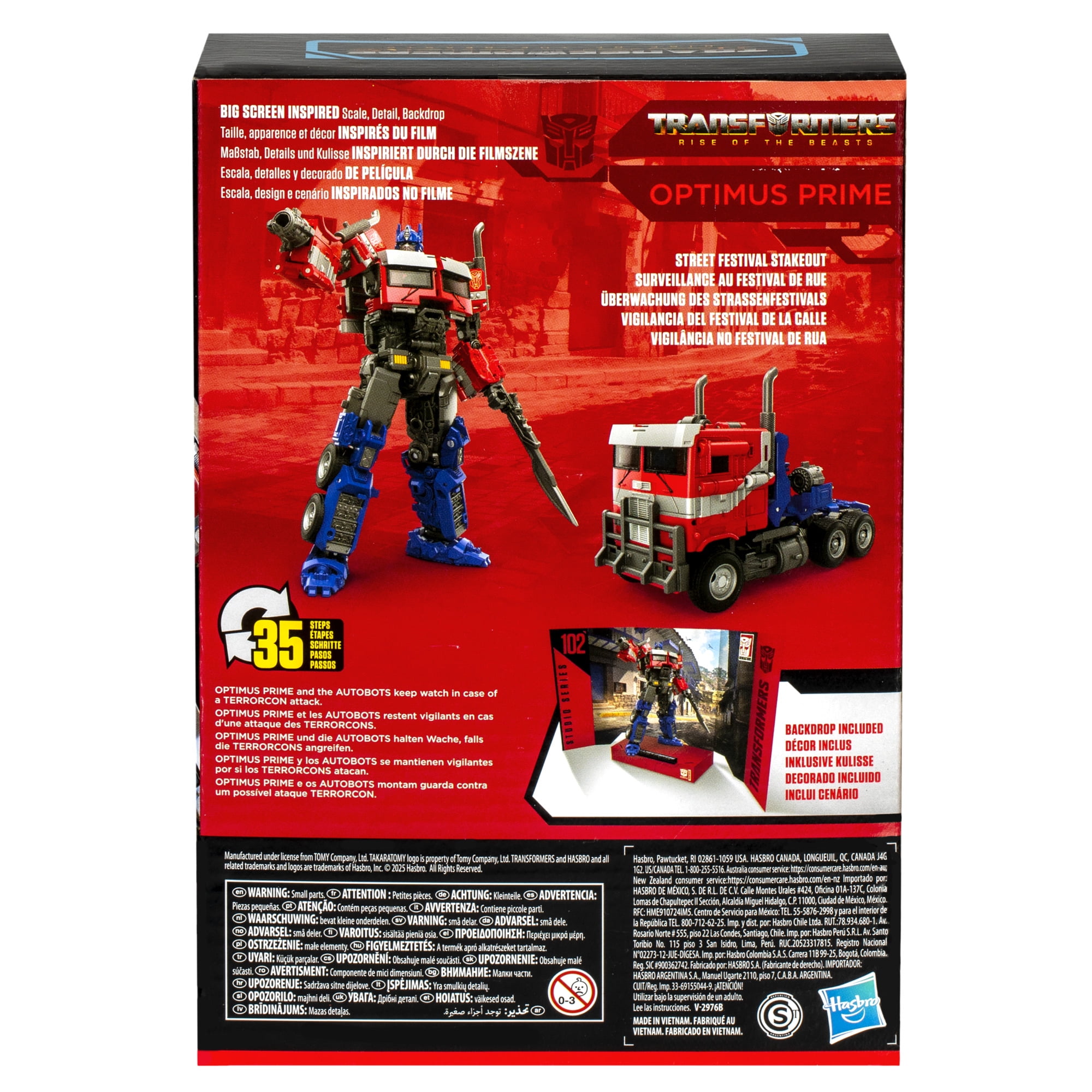 Transformers Studio Series Voyager Class Transformers: Rise of the Beasts 102 Optimus Prime 6.5” Action Figure, 8+