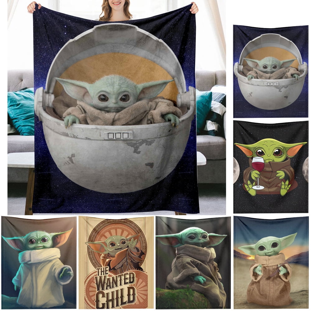 Baby Yoda Blanket Yoda Blanket Warmth Soft Plush Sofa Bed Plush