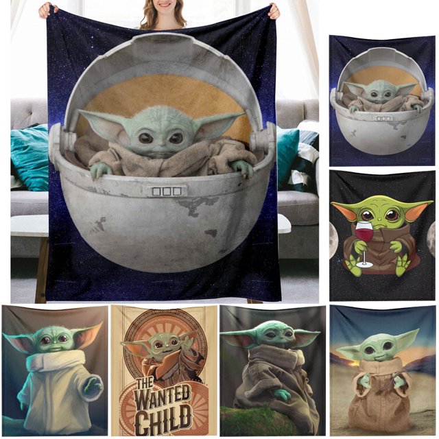 Baby Yoda Blanket Yoda Blanket Warmth Soft Plush Sofa Bed Plush