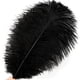 thumbnail image 3 of Plumas de Avestruz Soarer 15 piezas 25-30 cm Plumas Negras, 3 of 7