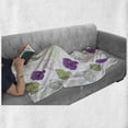 thumbnail image 6 of Artichoke Soft Flannel Fleece Throw Blanket, Sketch Style Vegetables Hand Drawn Style Exotic Tasty Healthy Food, Cozy Plush for Indoor and Outdoor Use, 50" x 70", Lime Green and Purple, by Ambesonne, 6 of 6