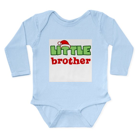 CafePress - Little Brother Christmas Body Suit - Long Sleeve Cotton Baby Bodysuit