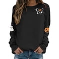 thumbnail image 2 of Women's Hoodless Sweatshirt for Wear with Halloween Graphic Crewneck Long Sleeve Casual Pullover Top Women Black XXL, 2 of 4