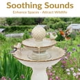 thumbnail image 2 of Sunnydaze 27" H Electric White Ceramic 2-Tier Resting Birds Outdoor Water Fountain, 2 of 10