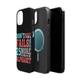 thumbnail image 2 of DistinctInk MagSafe Tough Case for Apple iPhone 15 Plus (6.7" Screen) - If Plan A Fails, There's 25 More Letters - Tempered Glass Back, 2 of 6