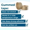 thumbnail image 3 of IDL Packaging 3" x 375' Reinforced Water-Activated Kraft Gummed Tape 70lb Thickness (Pack of 10) - Secure Paper Packing Tape for Secure Carton Sealing, 3 of 6