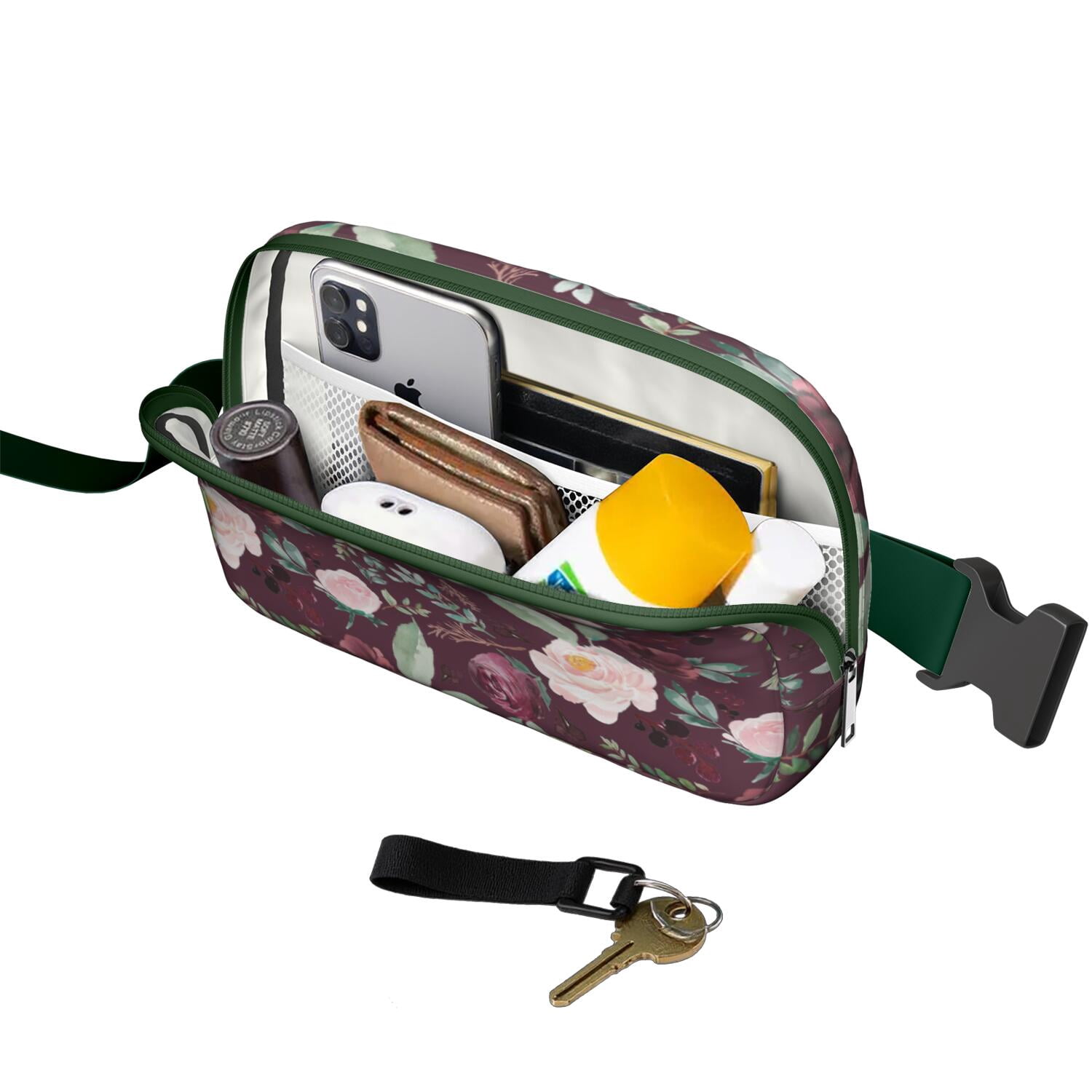 Floral Blossom Waist Bag – Cute Country Fanny Pack with Spring Wildflower Pattern & Romantic Touches