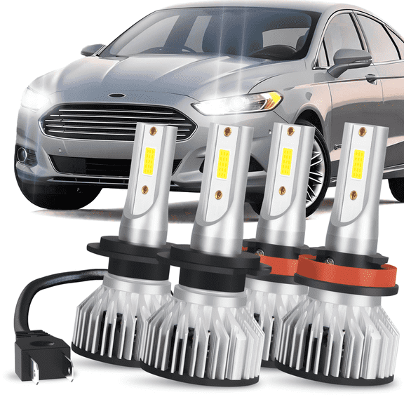 For Ford Fusion 2006-2008 2009 2010 2011 2012-2017 LED Headlight Bulb H7 High Beam H11 Low Beam