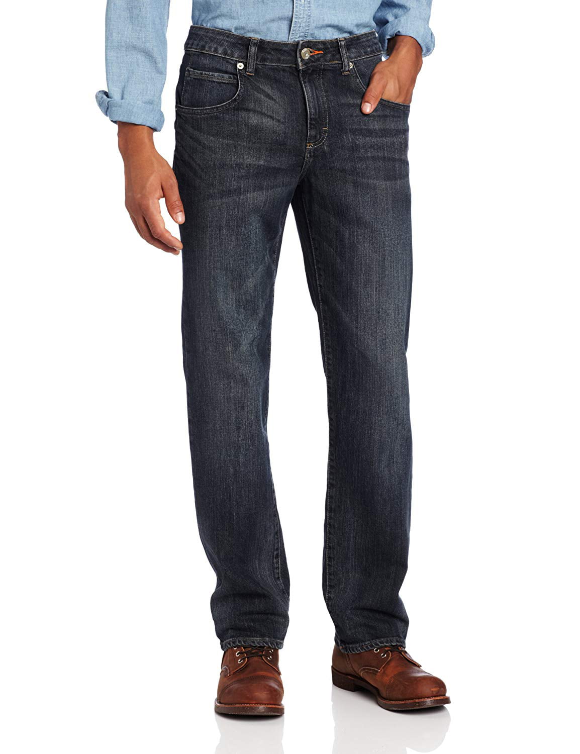 Lee - Mens Jeans 42x32 Button-Front Classic Straight Leg 42 - Walmart ...