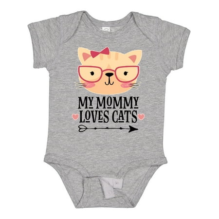 

Inktastic My Mommy Loves Cats Childs Gift Baby Boy or Baby Girl Bodysuit
