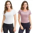 thumbnail image 6 of Ladies' Fitness Short-Sleeved Round Collar Tight-Fitting Speed Sports T-shirt Army Running High Waist Yoga Shirt, 6 of 6