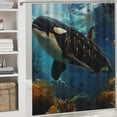 thumbnail image 6 of Orinice Fish Bathroom Decor Set, Colorful Luxurious Graphic Print Polyester Fabric Fashion Shower Curtain Set with Hooks, Home Bathtubs Bathroom Decoration 36x72, 6 of 7