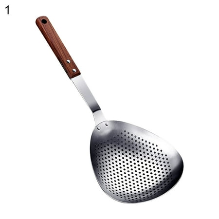 

didaw Strainer Spoon Long Handle Heat Insulated Stainless Steel Comfortable Grip Large Colander Ladle Cooking Accessories