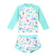thumbnail image 1 of Odeerbi 2-10 Años Traje de Baño de Manga Larga Con Lycra Para Niñas Dos Piezas Traje de Baño de Entrenamiento Hawaiano Traje de Baño Con Estampado Floral Bañador Con Lycra Para Niñas, 1 of 3