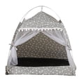 thumbnail image 2 of Cama de la tienda del gato Sunnimix Perrera para gatos con campaña Gris M, 2 of 8