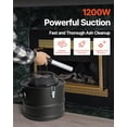thumbnail image 2 of Aspiradora de cenizas VEVOR de 15 litros, 1200 W, potente aspiración, con ruedas y manguera flexible de 120 cm, ideal para parrillas, chimeneas, hornos de pizza, estufas de leña, estufas de pellets y, 2 of 5