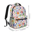 thumbnail image 2 of Haiem Retro Musi Disco Printed School Backpack,Casual Travel Lightweight Backpack,Durable Comfortable Multifunctional Backpack,Laptop Backpack, 2 of 5