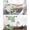 thumbnail image 5 of St. Patrick's Day Kitchen Dish Towels for Drying Dishes Set of 3, Spring Lucky Green Shamrock Cloud Blue Waffle Weave Microfiber Hand Tea Bathroom Towels Quick Dry & Absorbent Towel 12x12, 5 of 7