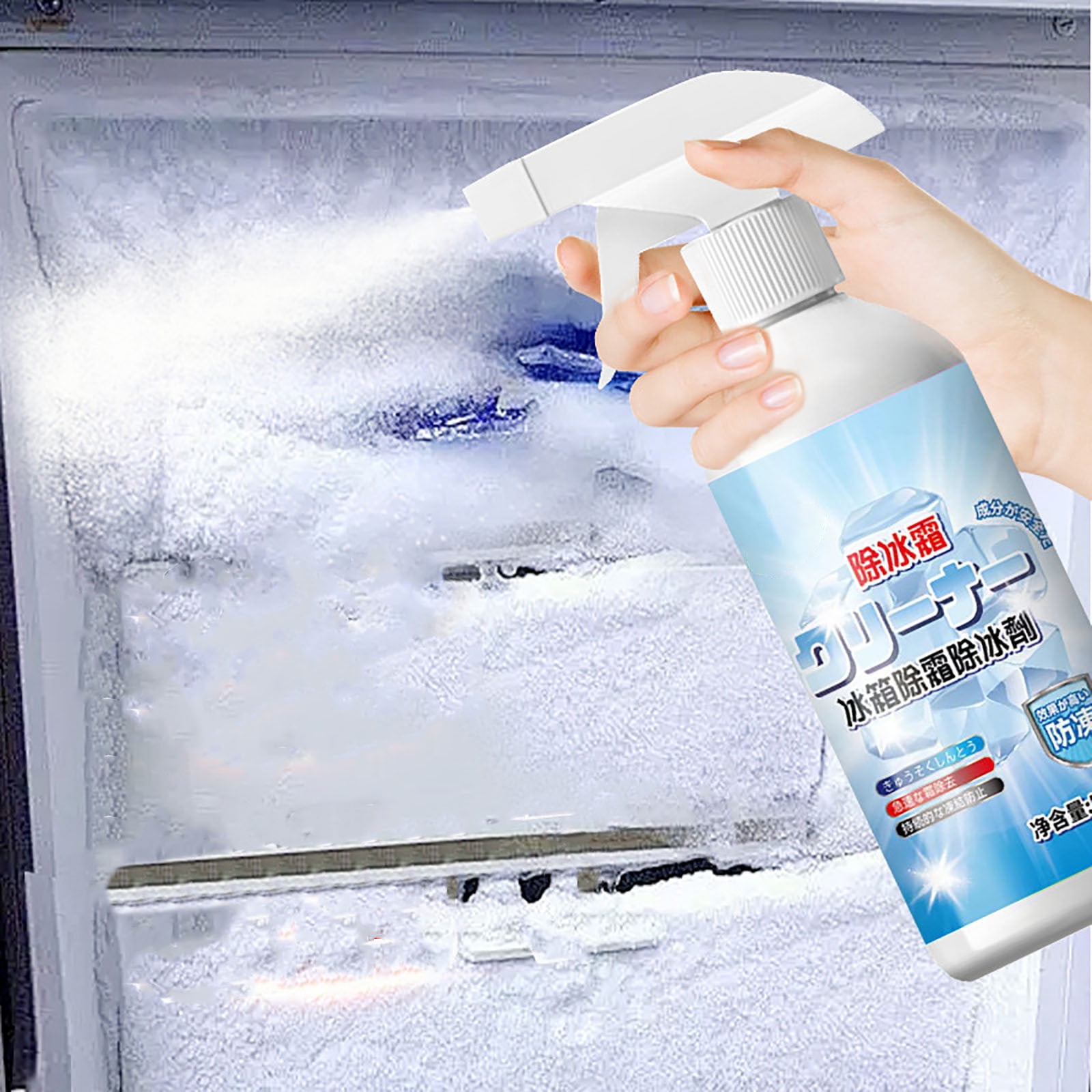 500ml Freezer Defrosting Spray – Multi-purpose Deicing Spray for Freezers, Ice Makers, Windows, and Taps, Quickly Removes Ice Build-up, Keeps Appliances Efficient.