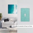 thumbnail image 5 of Fotbe Teal Turquoise Glitter Print Duplex Receptacle Wall Plate, 1-Gang 5.0" x3.0" Wall Outlet Covers, Dual Outlet Faceplates Covers, Color-matched Screws Included-Style T, 5 of 6