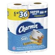 Charmin Ultra Soft Toilet Paper, 6 Super Mega Rolls