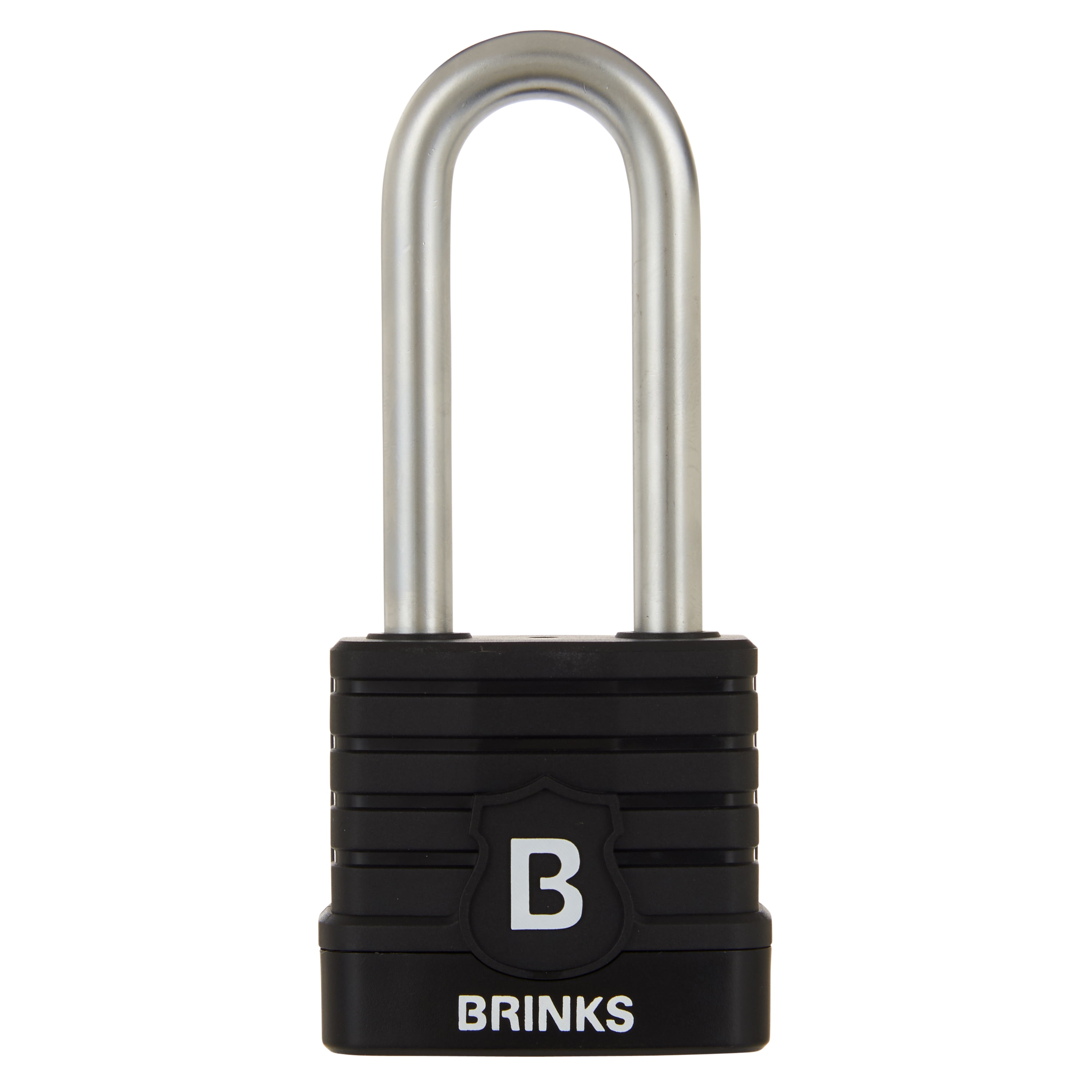 BRINKS 175-25481 40mm Laminated Steel Weather Resistant Sure Grip Padlock with 4 Foot Cable 