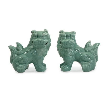 Captivatingly Cute Set of 2 Choo Foo Dogs