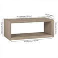 thumbnail image 4 of Pemberly Row Contemporary 48" Antiqued Gray Oak MDF Coffee Table, 4 of 8