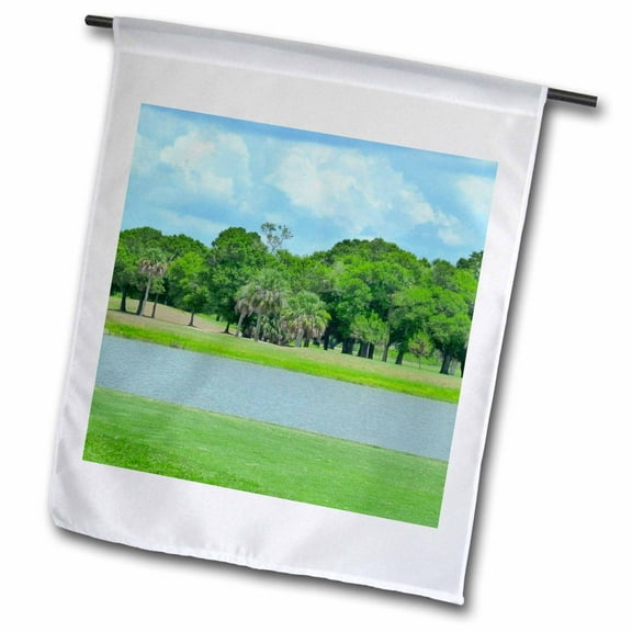 3dRose, Golf Course Calm, 12 x 18 inch Garden Flag