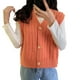 thumbnail image 3 of Chaleco Sin Mangas Chaleco Con Botones Suéter Casual De Color Sólido Con Parte Superior Suelta, Naranja tholdsy AP001456-05, 3 of 7