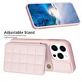 thumbnail image 6 of ELEHOLD for Apple iPhone 11 Card Holder Back Case with Pockets, Premium PU Leather ID Cash Credit Slots Magnetic Kickstand Flip Folio Slim Hard Protective Cover, pink, 6 of 7