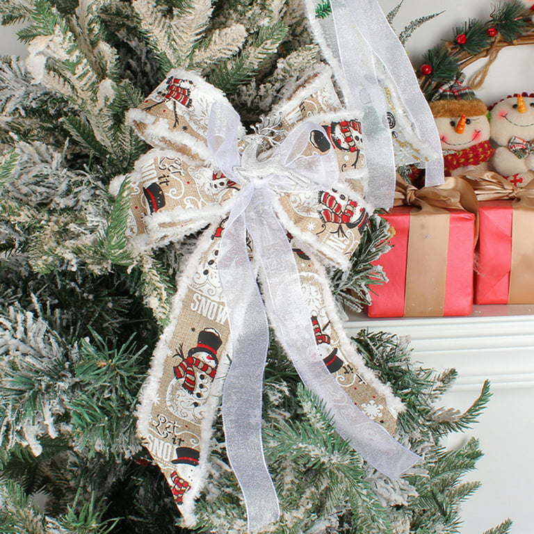 santa claus ribbon christmas tree decorative