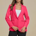 thumbnail image 6 of Casual Blazers for Women 2025 Long Sleeve Button Notch Lapel Collar Open Front Business Casual Work Office Jacket, 6 of 7