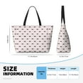 thumbnail image 4 of Yiaed bow on polka dots Print Large Capacity Beach Travel Bag - Waterproof Zipper Vacation Tote for Sandproof Storage, and Camping, 4 of 7