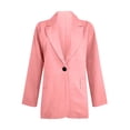 thumbnail image 5 of Sriper Women's Long Sleeve Blazer & Pants Set, Button Down Suit Jacket, 2025 Work Outfits, Business Casual Office Wear, Elegant Fall Matching Attire Bleiser Para Damas Modernos Pink XL, 5 of 5