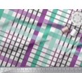 thumbnail image 3 of Soimoi Green Rayon Fabric Window Pane Check Printed Craft Fabric by the Yard 42 Inch Wide, 3 of 3