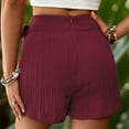 thumbnail image 2 of Pants for Women Trendy Summer Textured Solid Color Skirt Shorts Fashion forward Breathable Skort for Daily Wear Trousers, 2 of 4