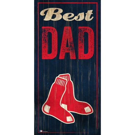 Boston Red Sox 6'' x 12'' Best Dad Sign - No Size (Best Emergency Room Boston)