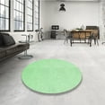 thumbnail image 4 of Ahgly Company Machine Washable Indoor Round Transitional Light Green Area Rugs, 8' Round, 4 of 7