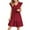 Wine., variant on Agkizg Girls Sleeveless Tank Dresses Crewneck Solid Color Casual A Line Cottons Girl Sundress Dresses